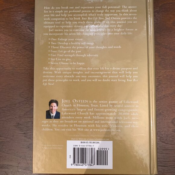 Your Best Life Now Journal: Guide Reaching Your Full Potential Joel Osteen Book - Picture 2 of 2